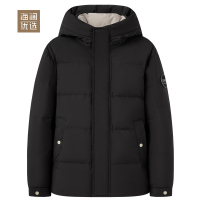 年轻活力防风御寒连帽加厚羽绒服