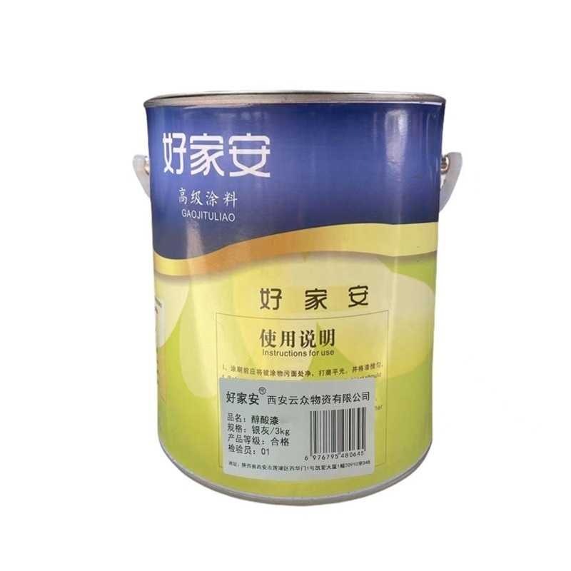 好家安 油漆醇酸漆 银灰/3kg 单位:桶高清大图