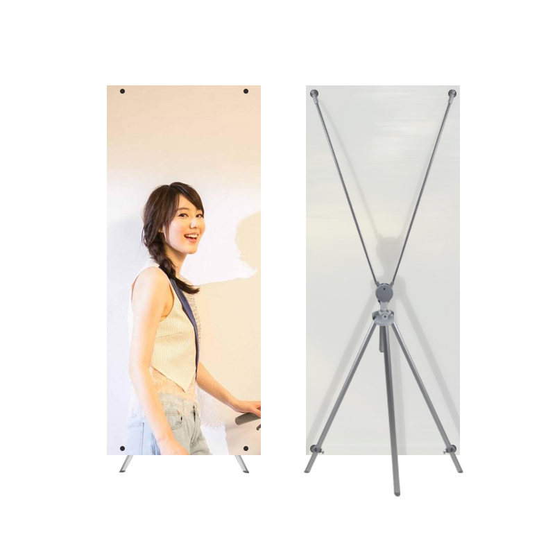 美式x展架伸缩架广告架x架易拉宝铝合金展架60x160 80x180 80x200