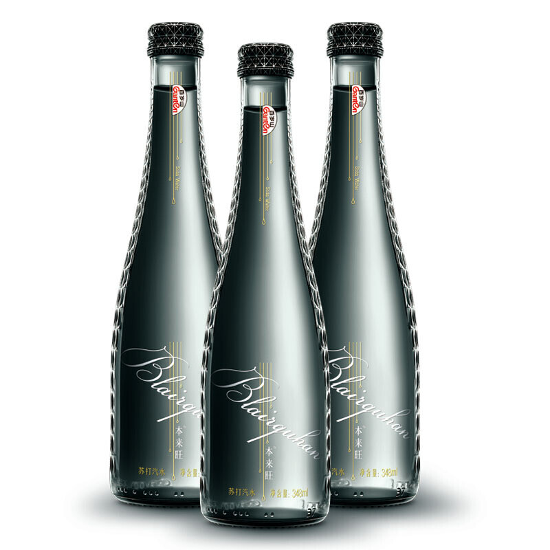 百岁山 本来旺(奔来旺) 饮用苏打水 玻璃装 348ml*15瓶 整箱装 礼盒