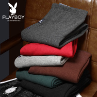 花花公子PLAYBOY男士保暖裤男加绒加厚秋冬护膝贴片青年秋裤单裤