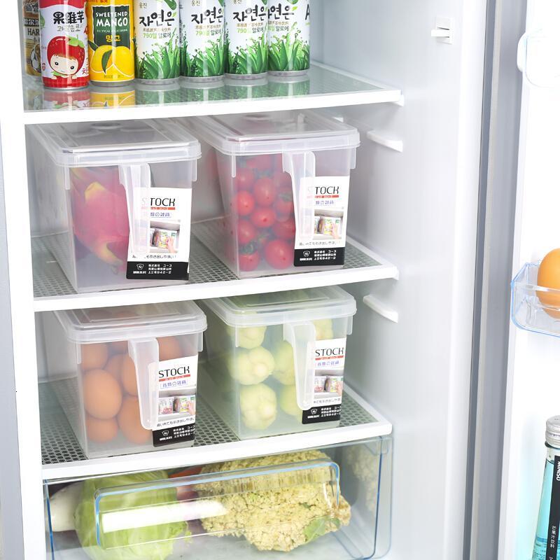 日本冰箱保鲜盒食品储物盒杂粮收纳箱厨房收纳筐水果蔬菜保鲜收纳筐收纳盒四个装