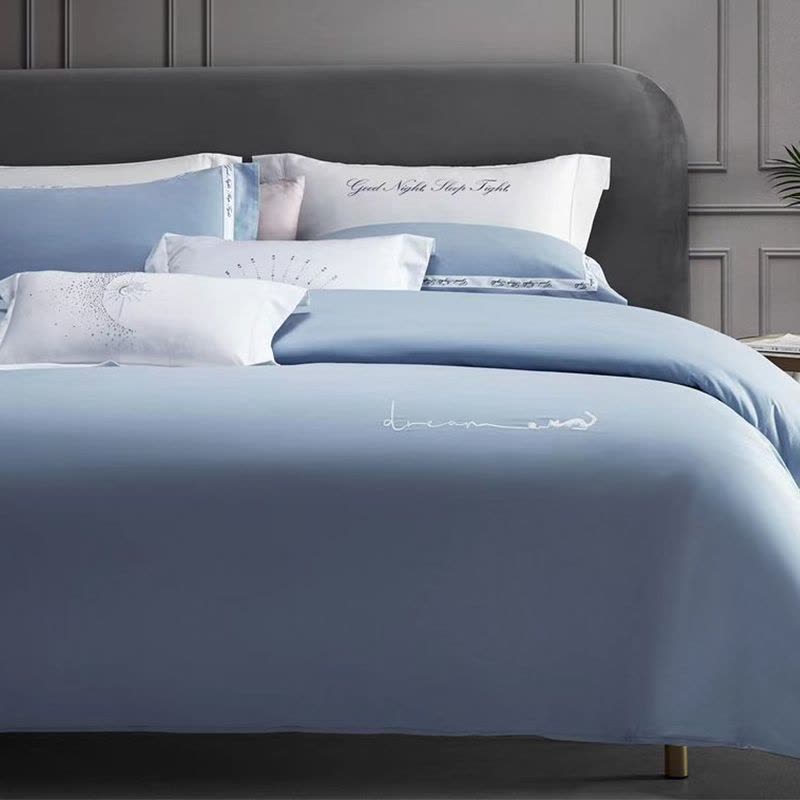 梦洁家纺 梦洁60S长绒棉四件套:海妍1010113021AX002图片