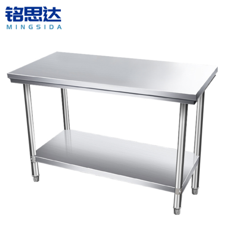 铭思达不锈钢工作台双层150*60*80cm台高清大图