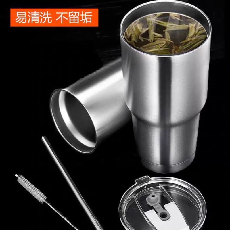 304马克杯不锈钢办公旅行车载多用杯大容量保温杯子咖啡杯饮水杯 直身570ml 杯+密封盖