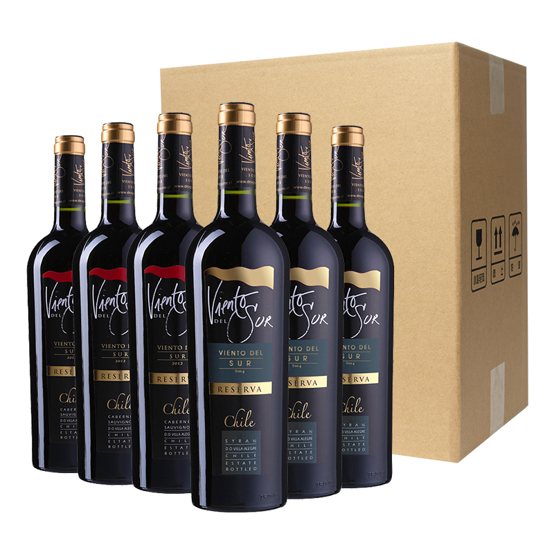 智利进口红酒 彩风酒庄珍藏级葡萄酒品鉴组合 750ml*6瓶 整箱装
