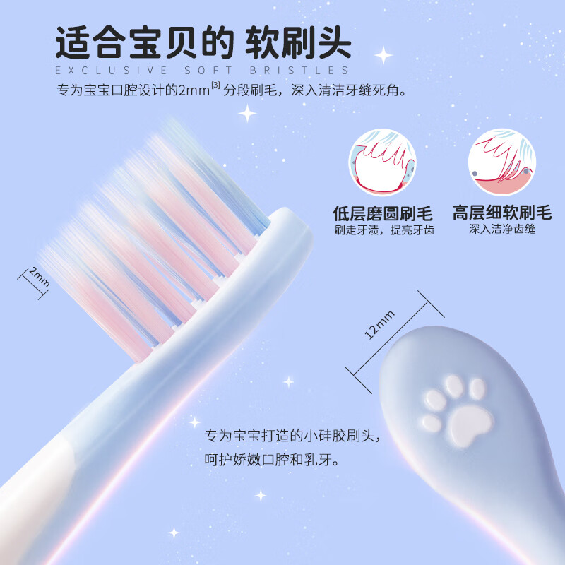 舒客(Saky)宝贝儿童电动牙刷B32s粉色高清大图