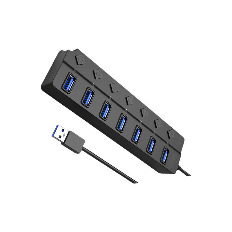 星邦格XBG1059 7口USB集线器(计价单位:个)黑色高清大图
