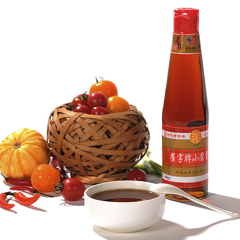 崔字牌小磨香油 传统水代法香油 纯芝麻油 448mL*2瓶 中华老字号