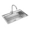 欧琳水槽大单槽 水槽龙头套餐 304不锈钢水槽单槽套餐 洗菜盆洗碗池单槽 加厚厨房大单槽78470