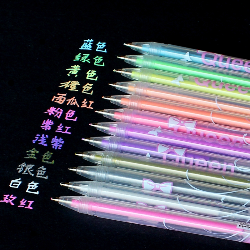 手抄报工具配件材料预描尺小学生幼儿园diy手工相册绘画镂空模板 三维工匠 彩笔12(每色各1支)高清大图