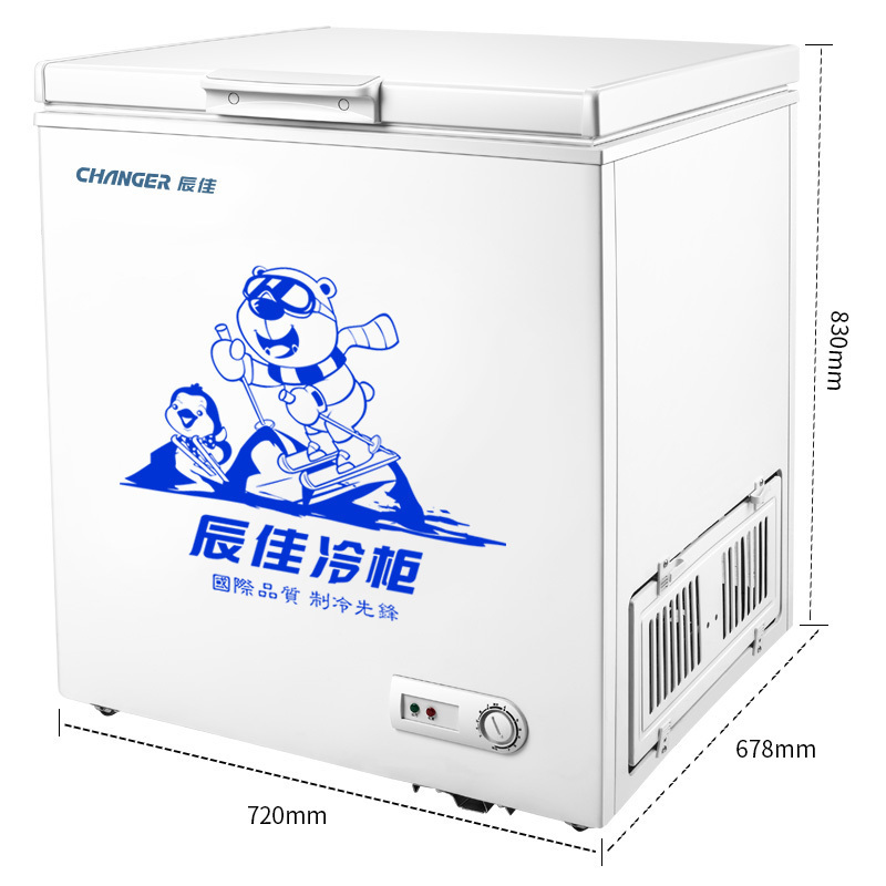 辰佳 (Changer)BC/BD-195 195升家用冰柜冷藏冷冻转换柜冷柜节能单温冰箱 白色