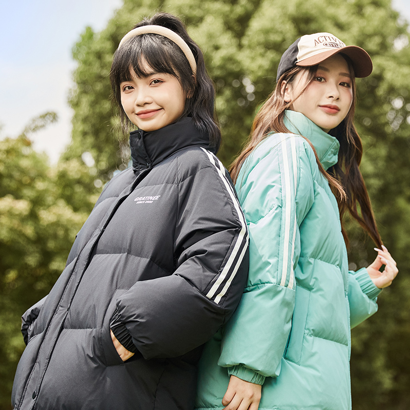 唐狮羽绒服女冬季新款小个子白色加厚面包服超好看外套女学生
