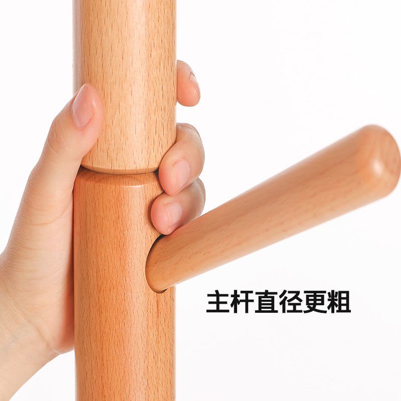 衣架落地卧室家用实木挂衣架客厅简易单杆式衣帽架房间挂衣服架子图片