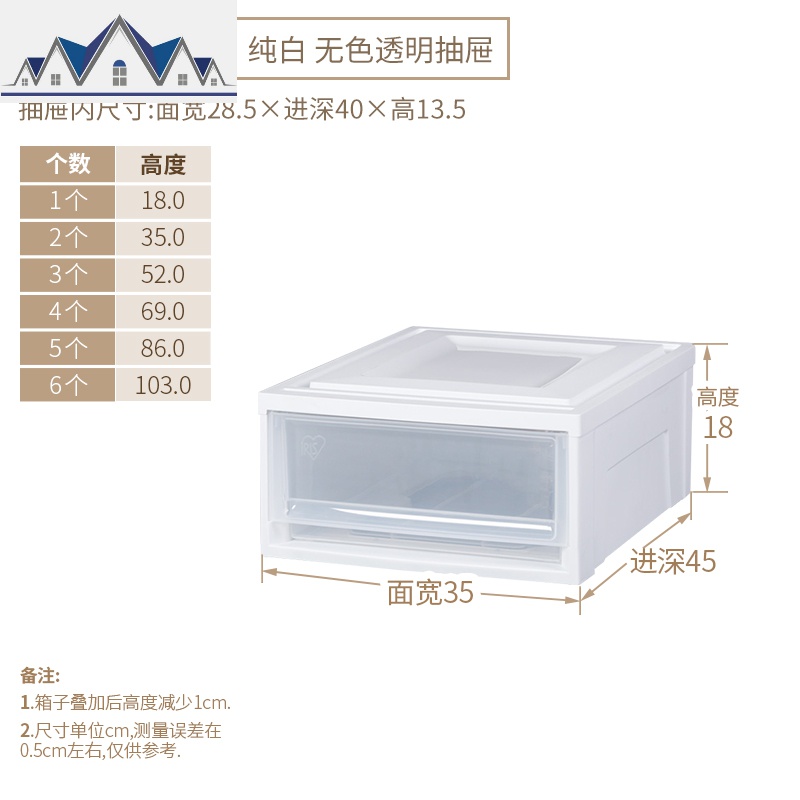 收纳柜抽屉式衣柜爱丽丝收纳箱子整理储物盒塑料透明特大号 三维工匠高清大图