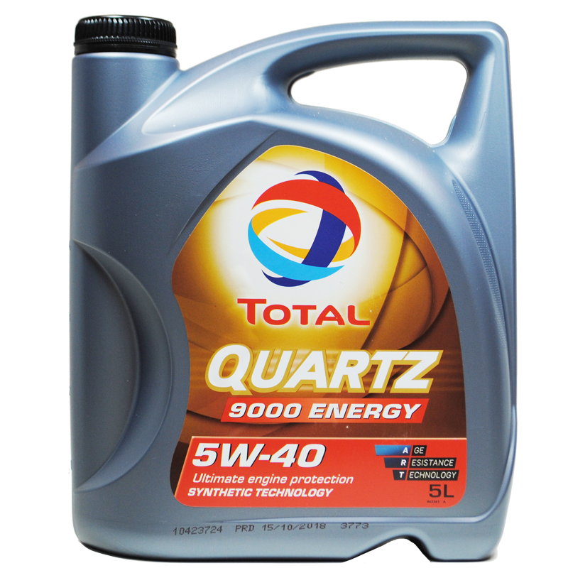道达尔(TOTAL) 极驰 9000 5W-40 SN级别 全合成机油 5L/瓶 法国原装进口高清大图