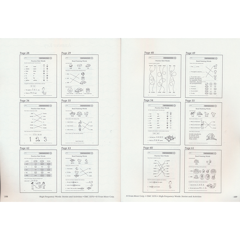[正版]Evan-Moor High-Frequency Words Stories & Activities Lev高清大图