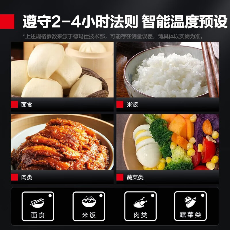 德玛仕DEMASHI蒸饭柜商用 学校企业酒店食堂蒸饭蒸包炉 电热蒸饭车 4盘定时微电脑款 KZ-50D(220V )高清大图