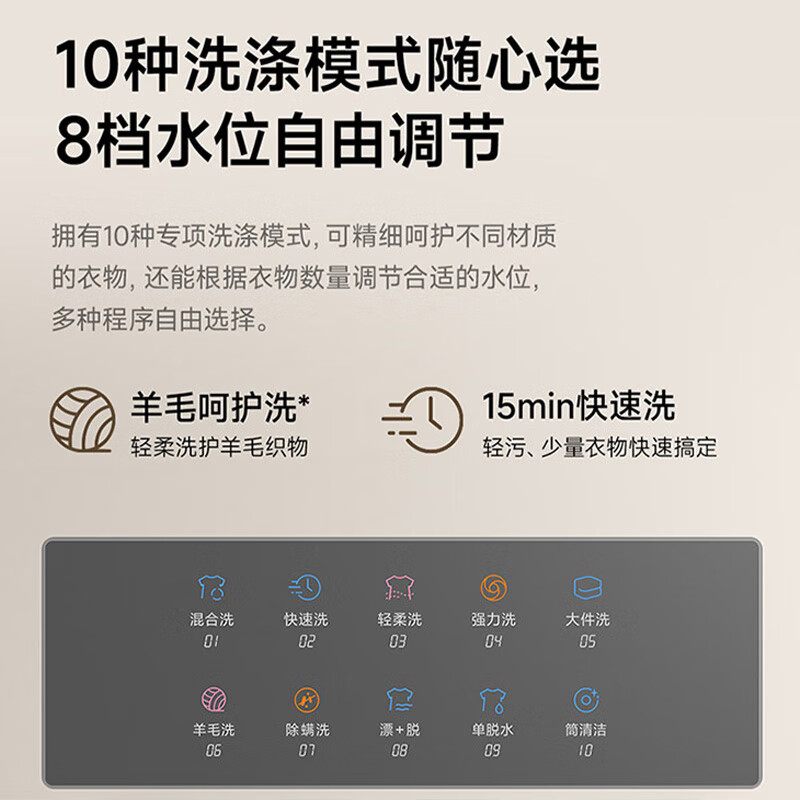 米家小米洗衣机12kg波轮超大容量 全自动预约省水省电租房宿舍以旧换新XQB120MJ301