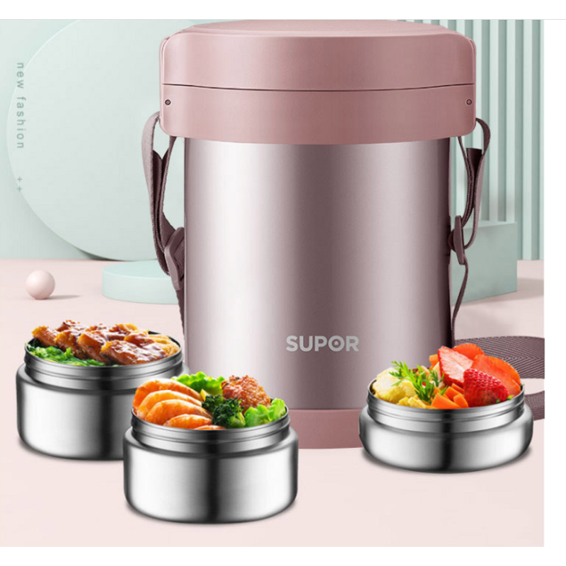 苏泊尔(SUPOR) 魔法保温提锅A KF17AD14 香芋粉 1.7L (单位:件)