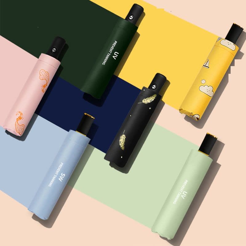 米魁全自动雨伞女折叠小巧便携防晒遮阳男大号晴雨两用太阳伞图片