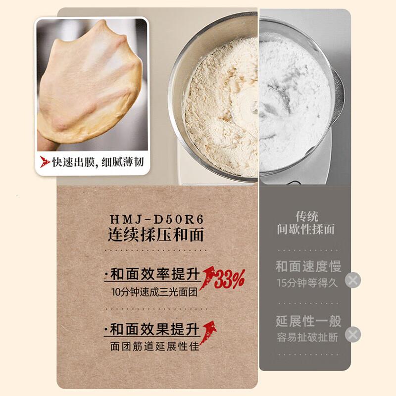 小熊(Bear) 和面机 发面机家用定时揉面机醒面全自动厨师机搅面器搅拌器微电脑控制 HMJ-D50R6高清大图