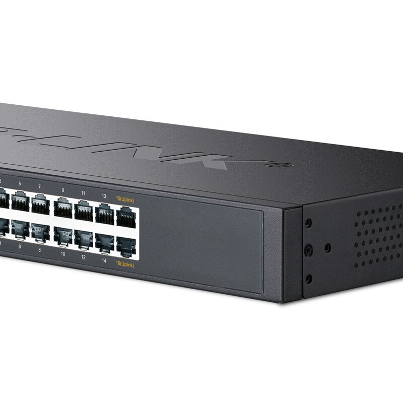 TP-LINK普联16口24口48口全千兆企业级以太网交换机tp交换器 TL-SG1016T 16口千兆机架式 网络交换