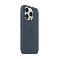 iPhone 15 Pro 专用 MagSafe 硅胶保护壳 - 风暴蓝色