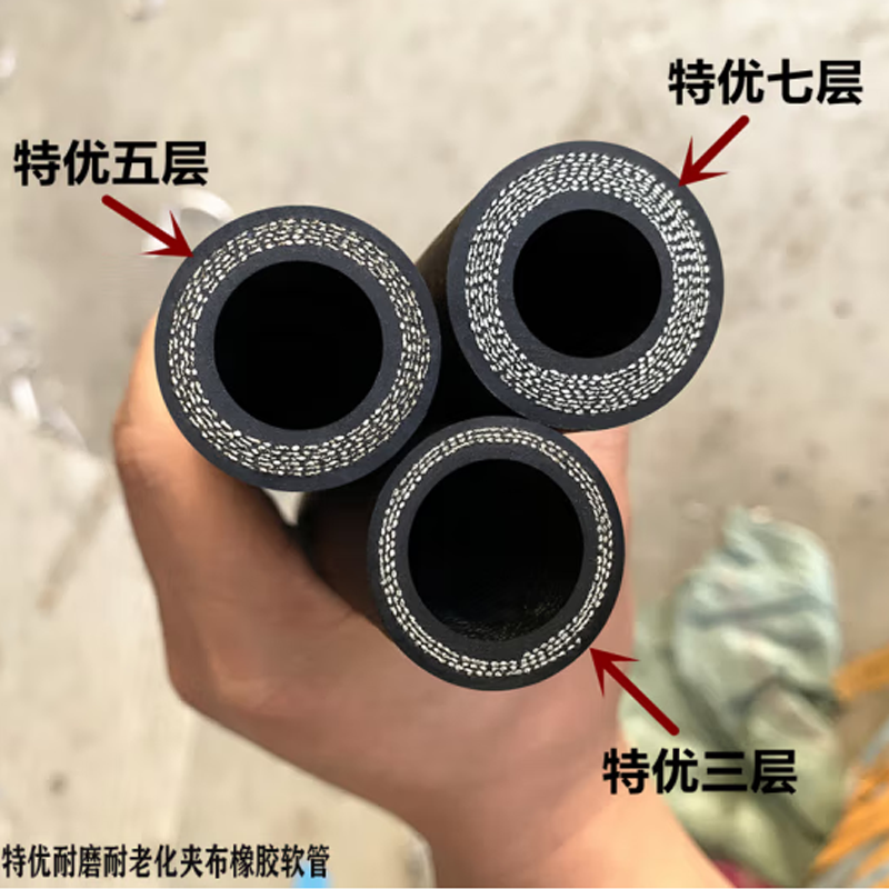 云型巨 高压胶管 黑色夹布橡胶管黑胶管水管软管胶皮管蒸汽管 20mm 单位:米高清大图