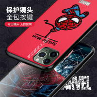 ESCASE 苹果11promax手机壳iPhone保护套卡通动漫硅胶软边全包防摔布艺刺绣工艺漫威正版红色蜘蛛侠