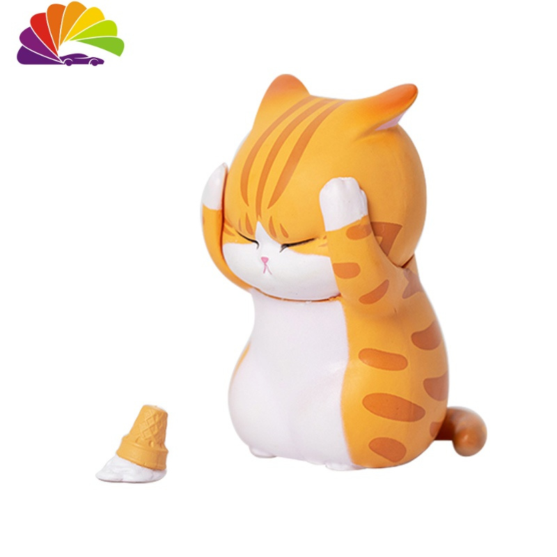 舒适主义网红猫咪汽车摆件可爱卡通公仔创意个性车载车内装饰品中控台