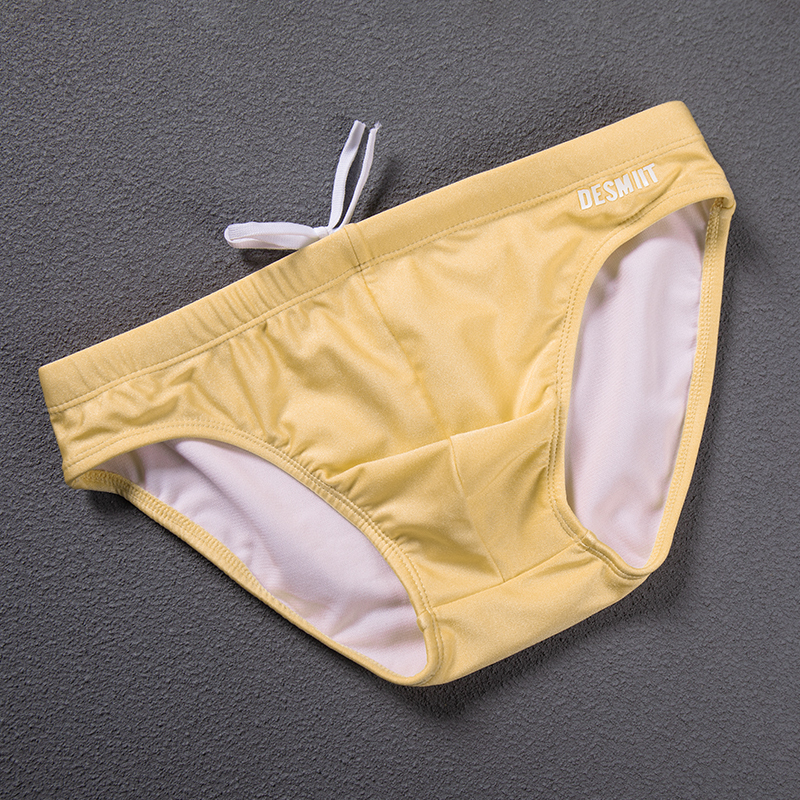 新款泳裤男潮牌低腰性感三角裤纯色显大海边游泳泡温泉男士泳衣视频