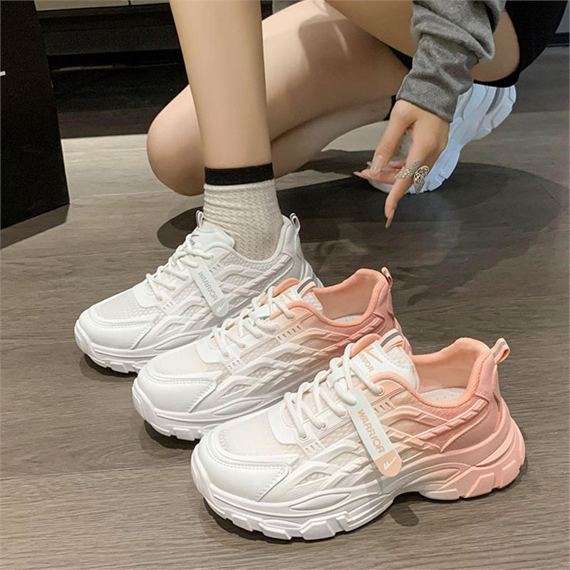 回力warrior女鞋老爹鞋春季潮百搭小白鞋休闲鞋子厚底运动鞋女款