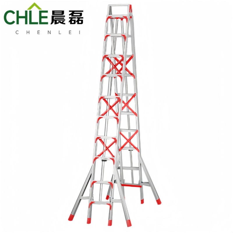 晨磊铝合金人字梯十步/个高清大图