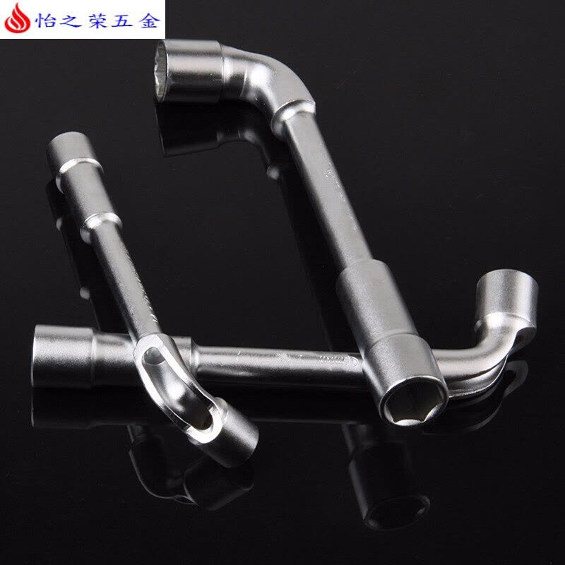 烟斗扳手l型套筒弯头外六角汽车工具 省力穿孔双头7字扳手6-19mm 14MM图片