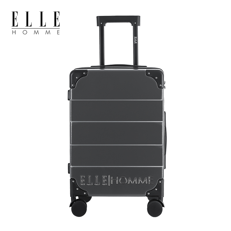 ELLE HOMME EH19272061 防撞包角拉链款拉杆箱 20寸古典灰