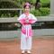 男女童开笔礼弟子规三字经孔子礼仪古装汉服国学书童演出服表演服 天蓝色 100 cm身高