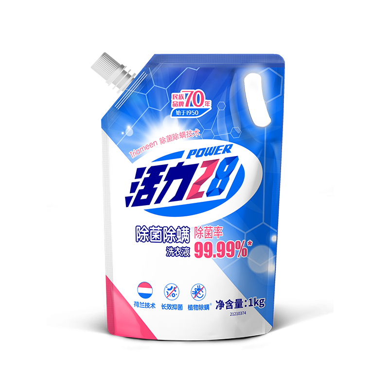 活力28 1kg天然椰油精华深层清洁洗衣液
