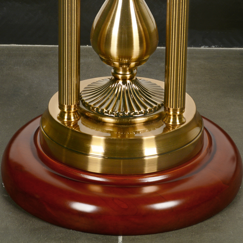 汉时(hense)欧式轻奢创意金属立钟客厅复古石英时钟hg6006