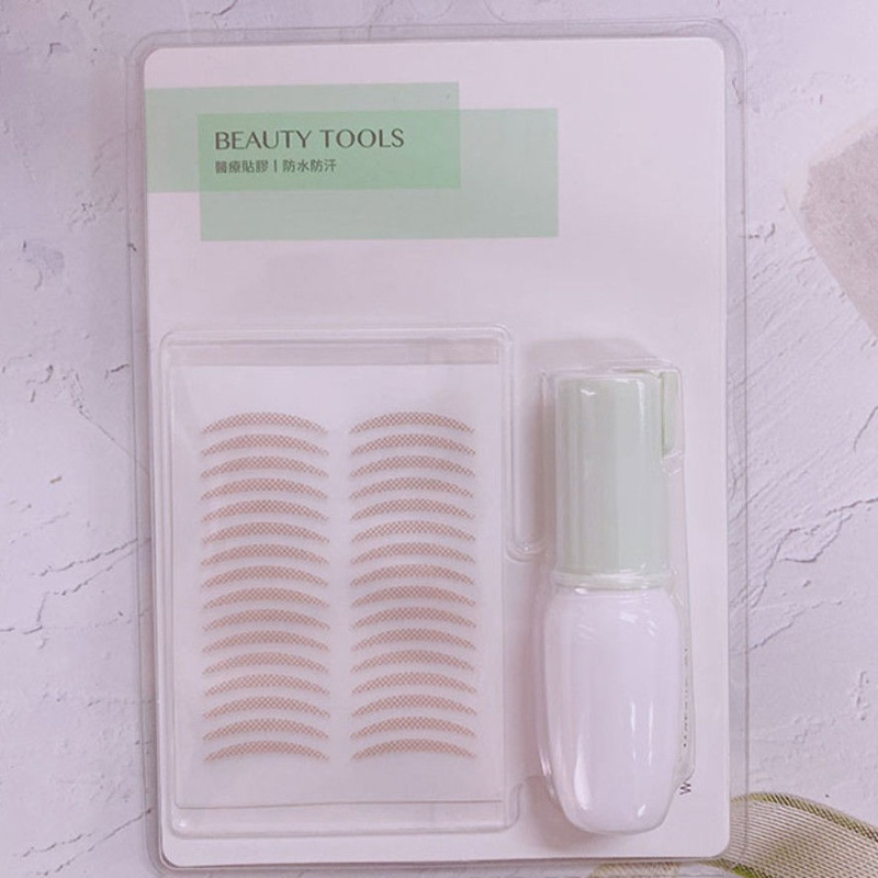 MINISO/名创优品均匀自然双眼皮贴+胶水组合装女无痕自然肤色 128回/8ml