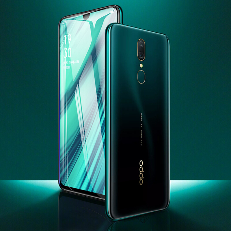 [买2送手机壳]适用oppoa9x钢化膜全屏覆盖a9x钢化玻璃防指纹全屏丝印手机膜oppo手机保护膜黑色轻万高清大图