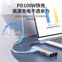 品胜 Type-C扩展坞HDMI转接头PD充电USB分线器3.0 SD/TF读卡适用华为苹果电脑MacBook笔记本电脑