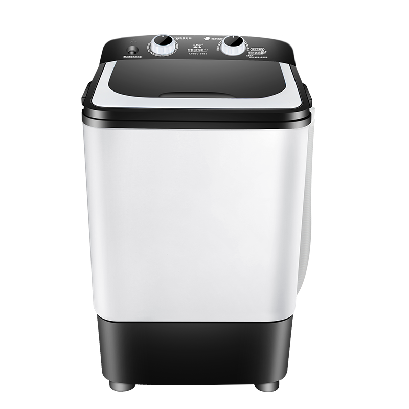 小型半全自动大容量洗脱一体家用学生迷你洗衣机5kg单桶黑色蓝光款