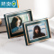 敬平欧式简约相框摆台5 6 7 8 10A4寸挂墙装饰框创意像框摆件画框 简木银灰色 A4[可放21*29.7cm]横竖