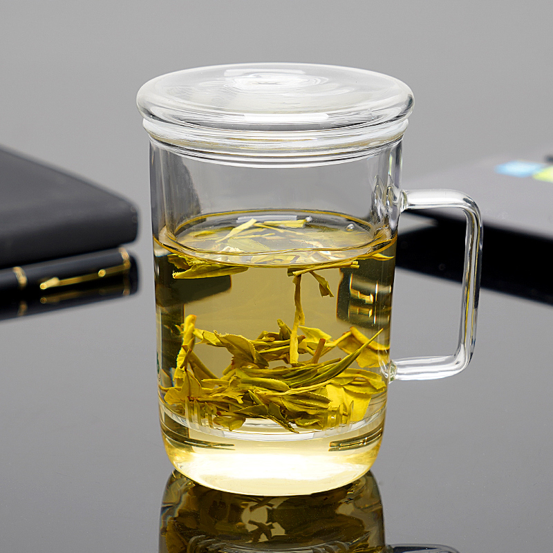 台湾茶水分离泡茶杯男士茶具单人玻璃水杯办公室过滤绿茶杯子