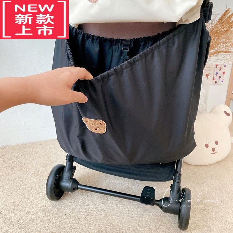 可莉允韩国ins童品外出奶瓶收纳包大容量小熊纯色婴儿车置物挂袋图片