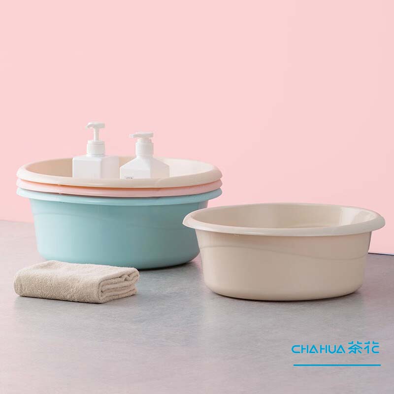 茶花(CHAHUA)加厚洗脸盆 03391K 10.8L 39*14.5CM 颜色随机 单个装