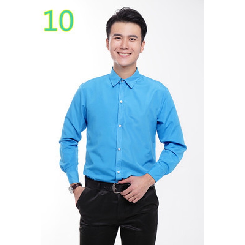 ssnz新款影楼主题拍照摄影大合唱男士彩色长袖衬衫晚会演出司仪主持人