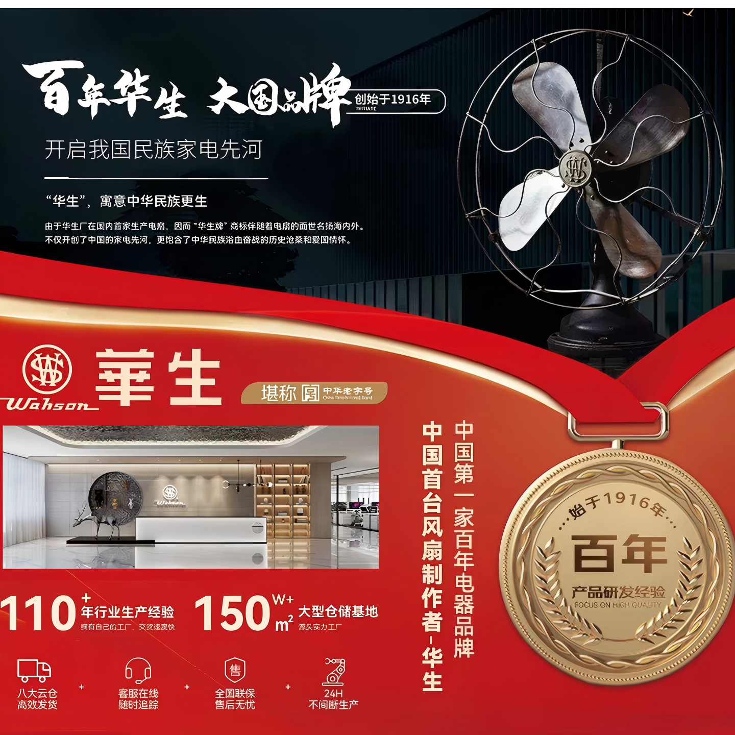 [百年品牌华生福建专柜款]AI语音新风循环扇负离子净化语音夜灯焕新全屋空气四季通用搭配空调节能省电[1]高清大图