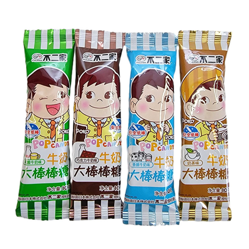 不二家大棒棒糖水果味牛奶味280g袋装多口味婚庆结婚喜糖零食品高清大图